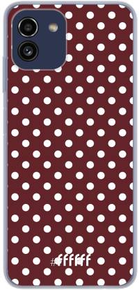 Burgundy Dots Galaxy A03