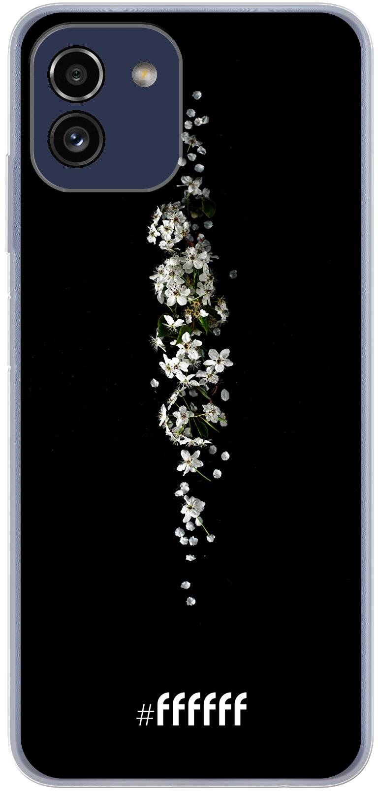 White flowers in the dark Galaxy A03