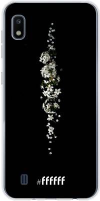 White flowers in the dark Galaxy A10