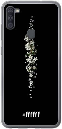 White flowers in the dark Galaxy A11
