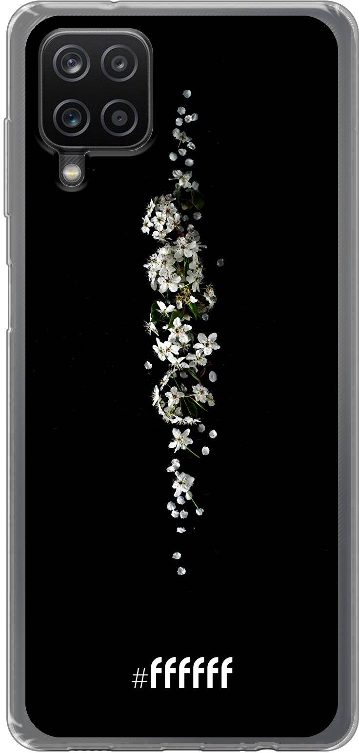 White flowers in the dark Galaxy A12