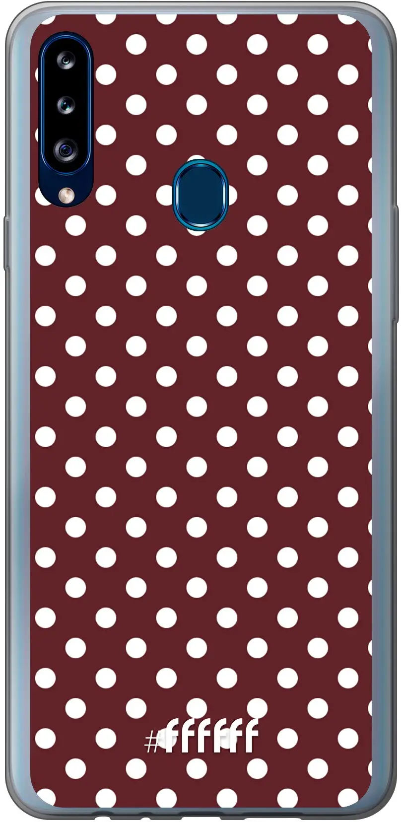 Burgundy Dots Galaxy A20s