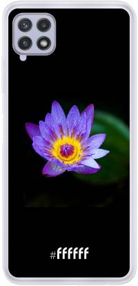 Purple Flower in the Dark Galaxy A22 4G