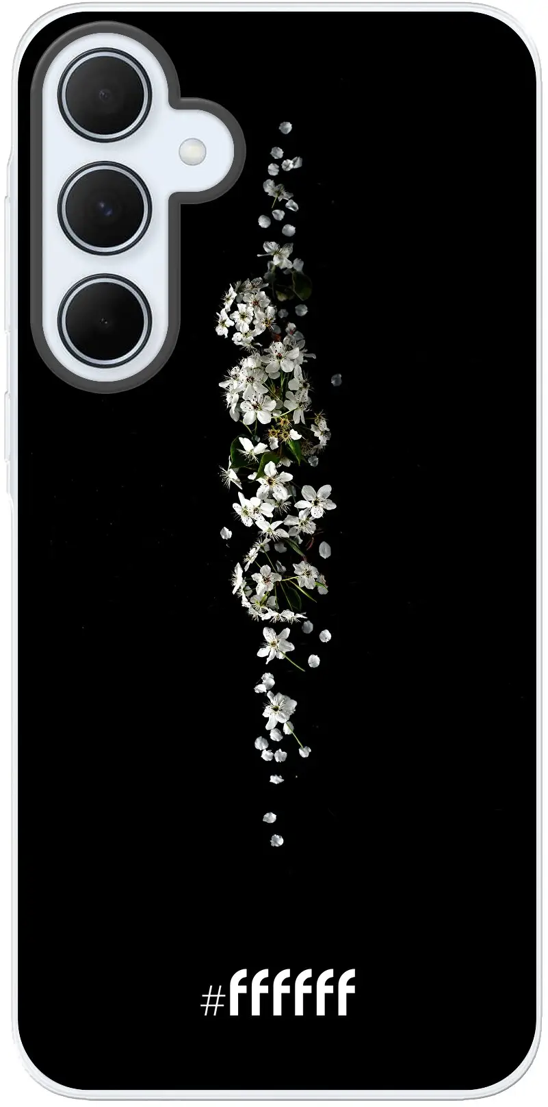 White flowers in the dark Galaxy A35