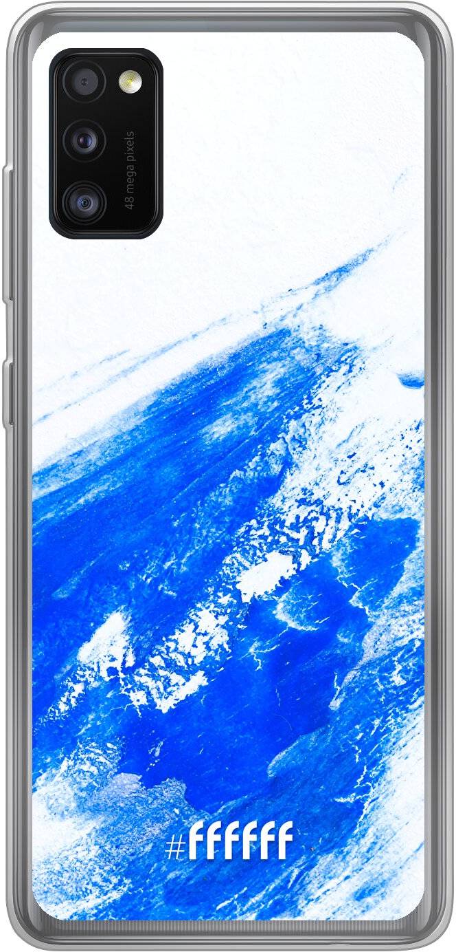 Blue Brush Stroke Galaxy A41