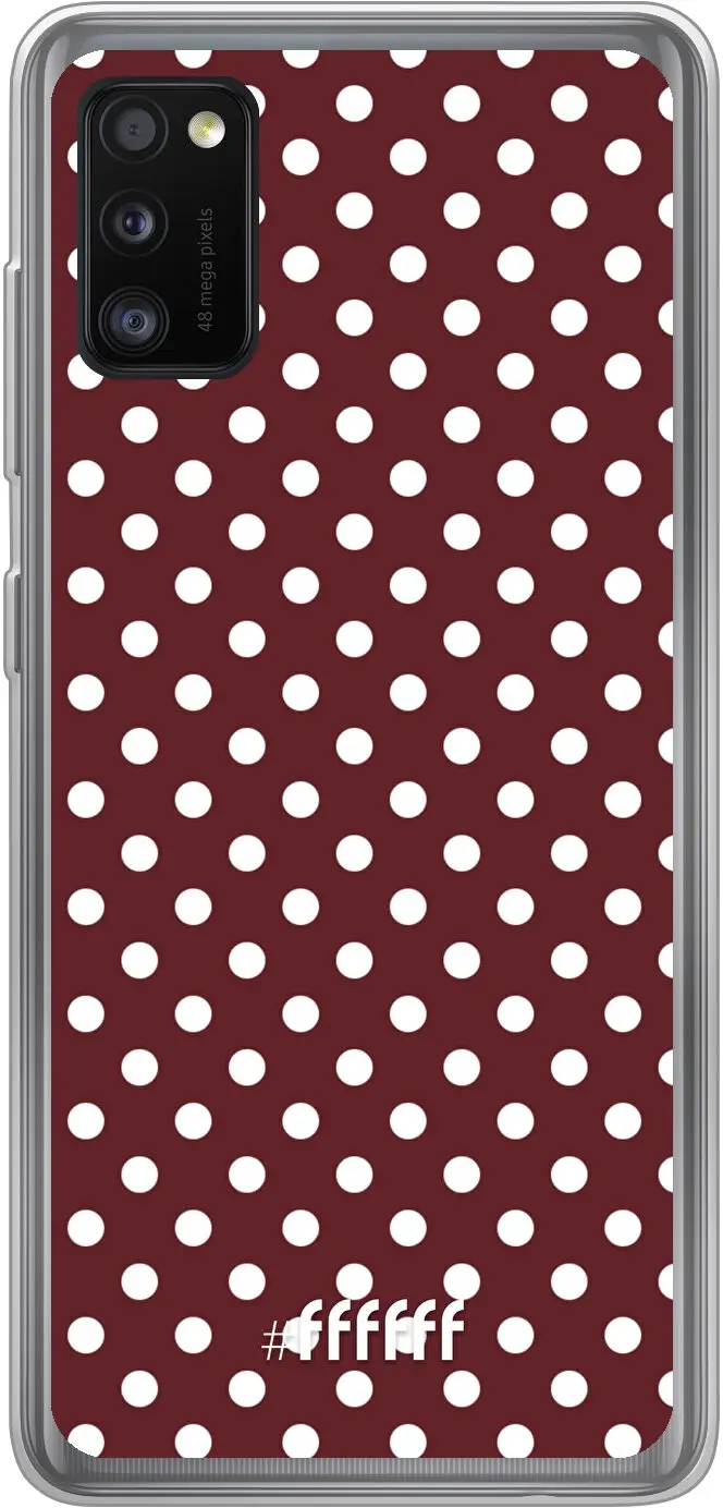 Burgundy Dots Galaxy A41