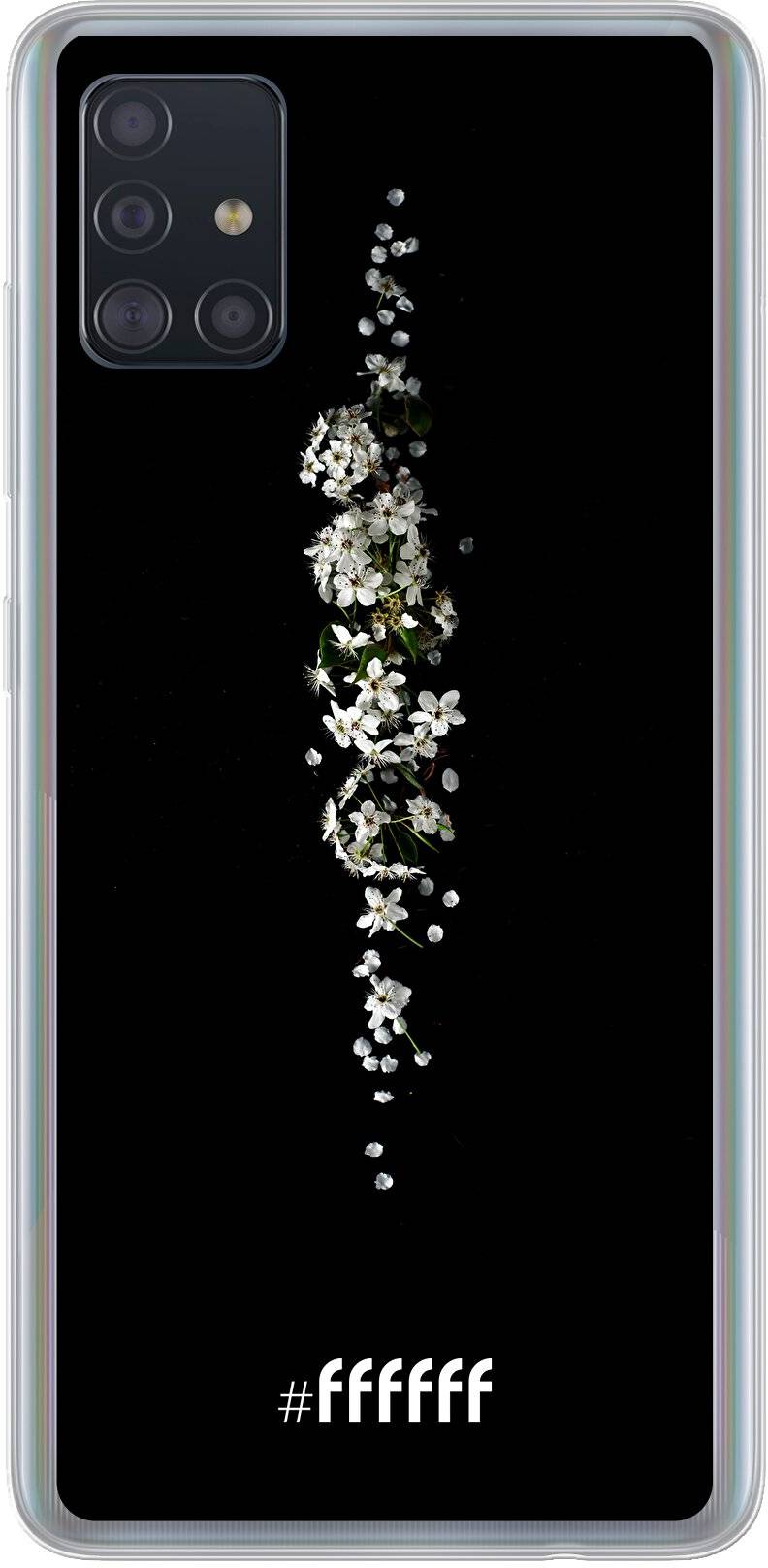 White flowers in the dark Galaxy A51