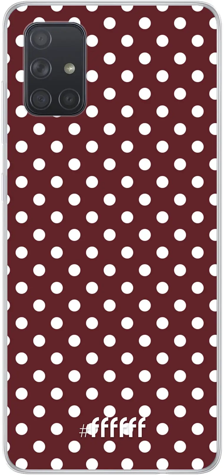 Burgundy Dots Galaxy A71 5G