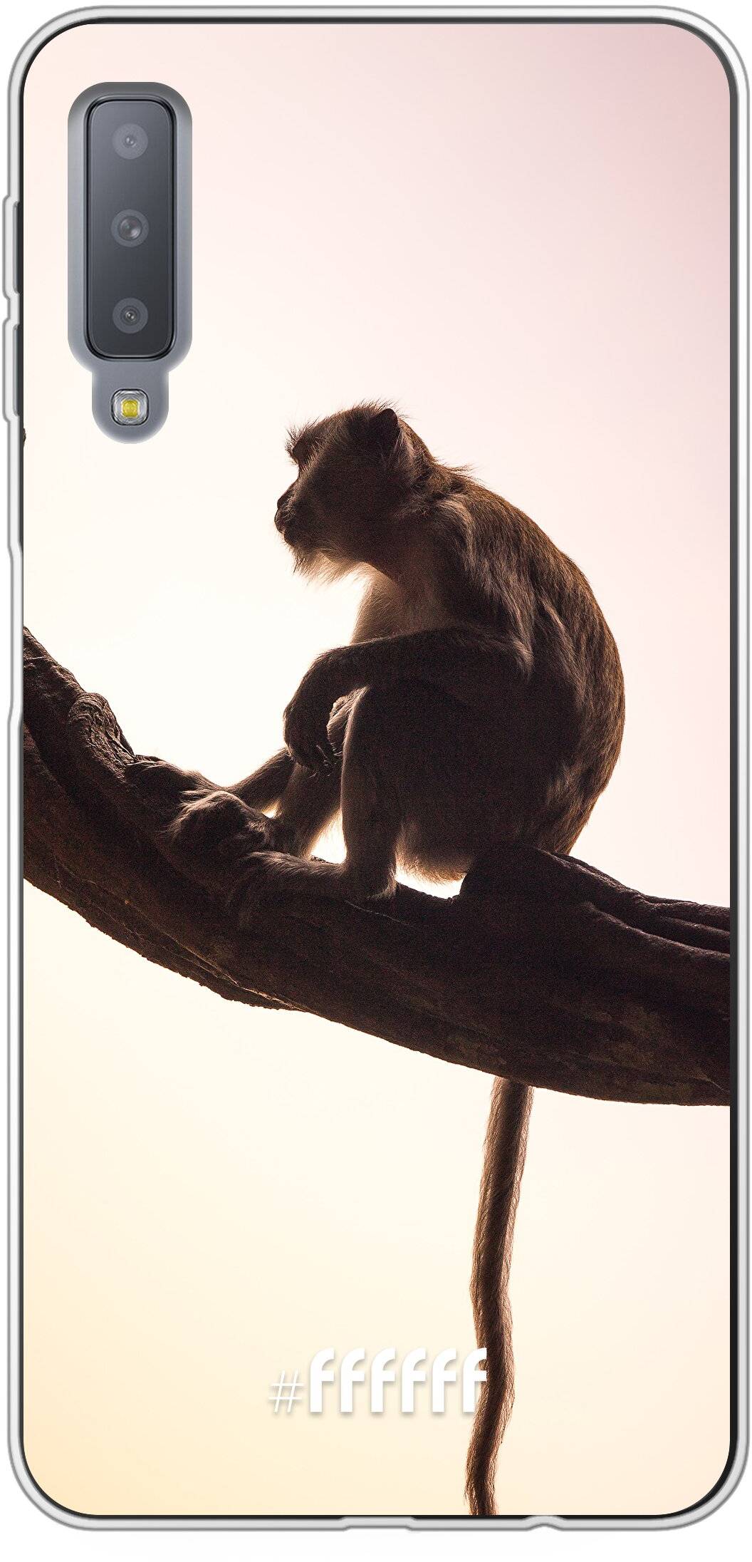 Donder Rusteloos Bourgondië Macaque (Samsung Galaxy A7 (2018)) #ffffff telefoonhoesje • 6F