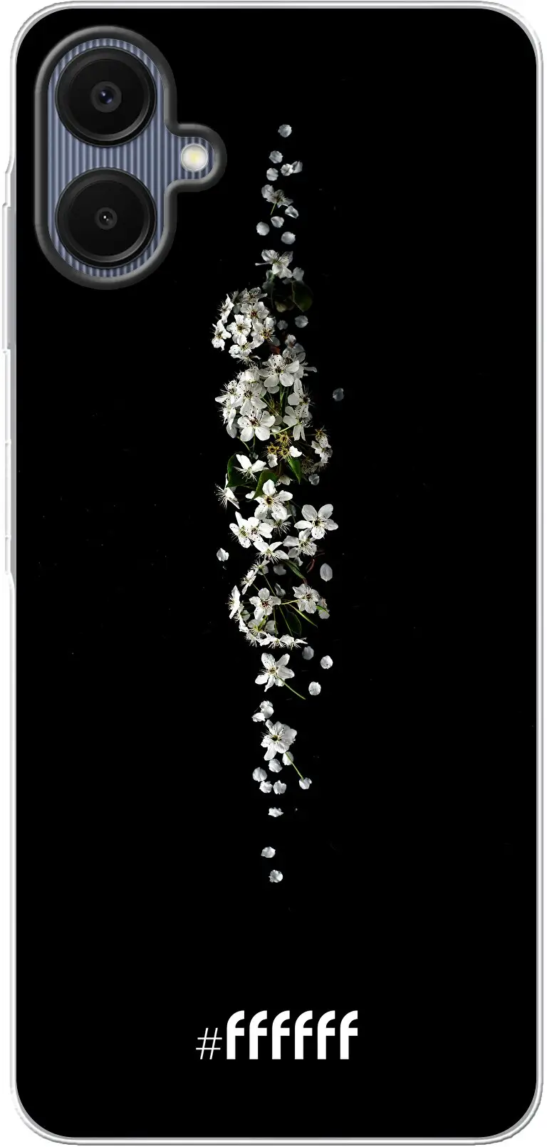 White flowers in the dark Galaxy A06