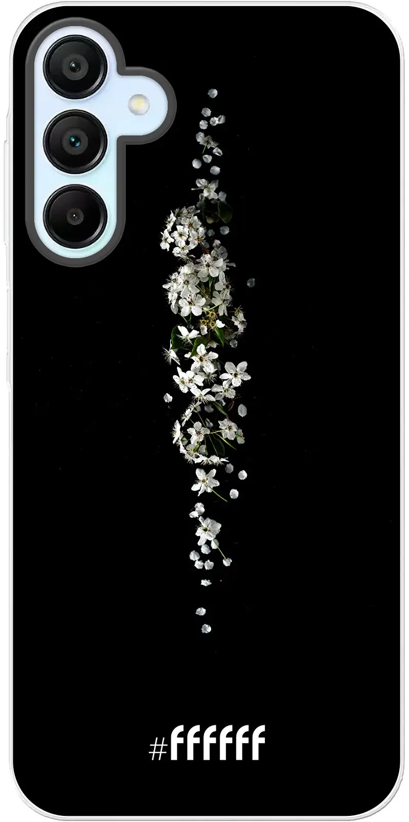 White flowers in the dark Galaxy A15