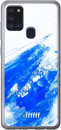 Blue Brush Stroke Galaxy A21s