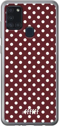 Burgundy Dots Galaxy A21s