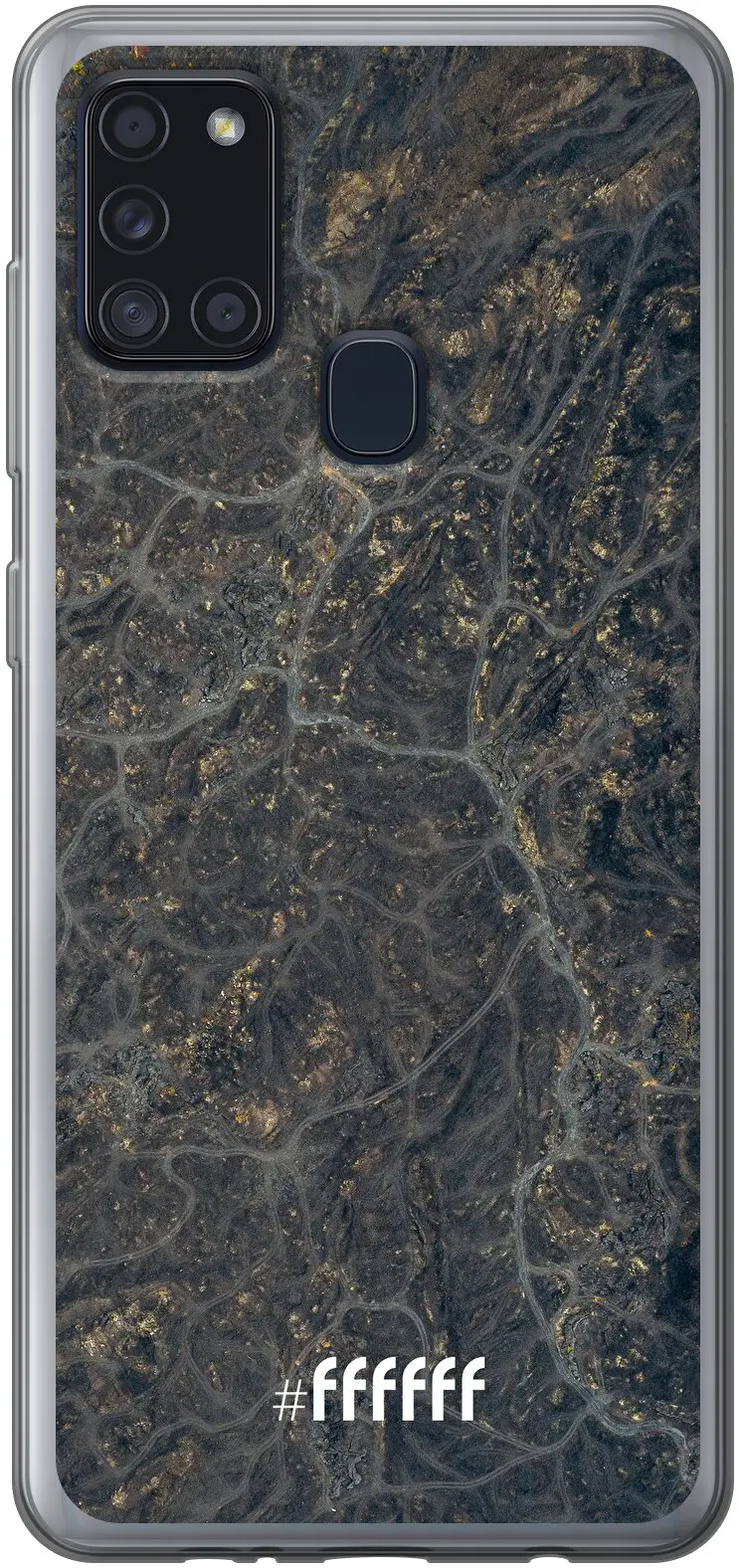 Golden Glitter Marble Galaxy A21s