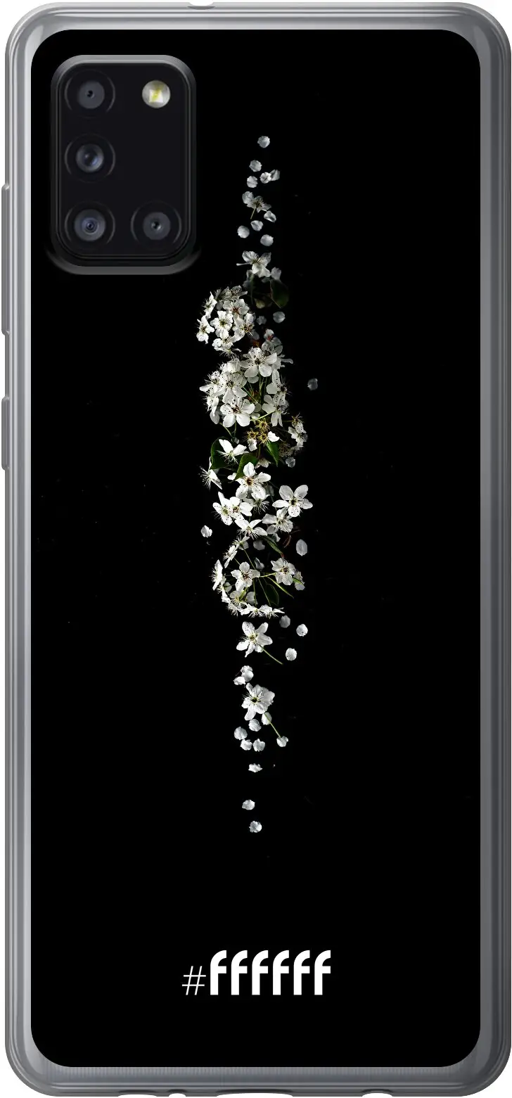 White flowers in the dark Galaxy A31