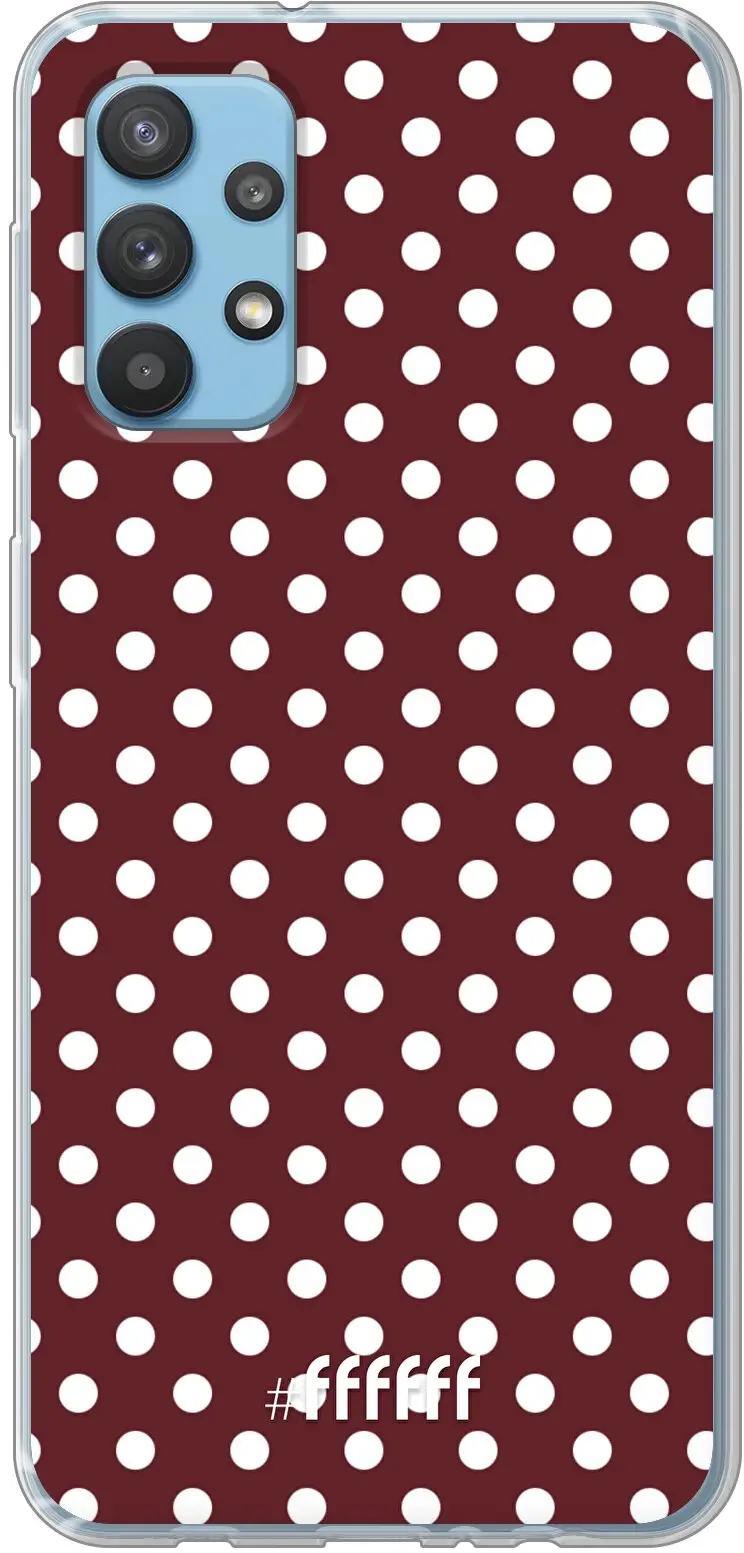 Burgundy Dots Galaxy A32 4G