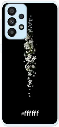 White flowers in the dark Galaxy A33 5G