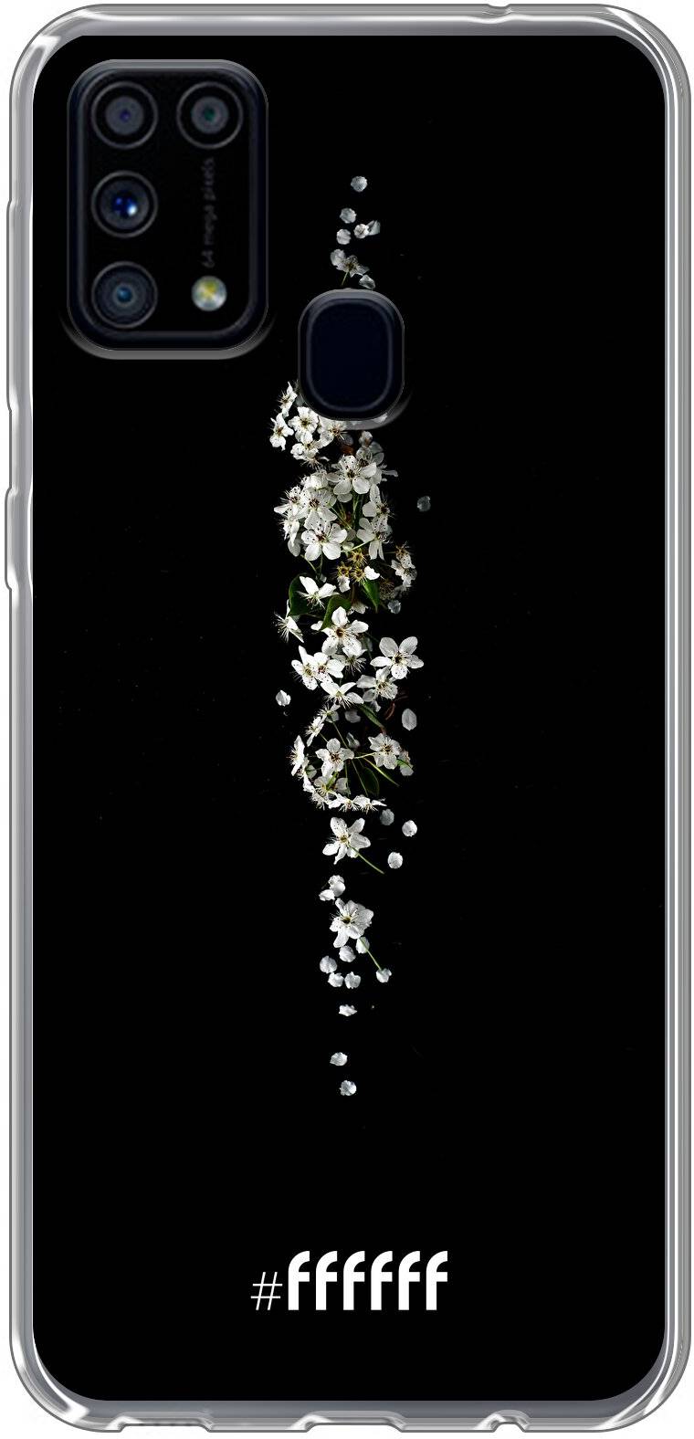 White flowers in the dark Galaxy M31
