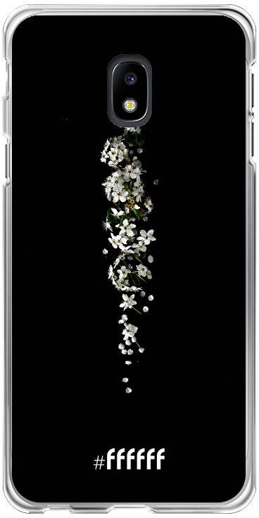 White flowers in the dark Galaxy J3 (2017)