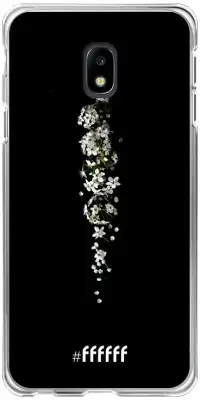 White flowers in the dark Galaxy J3 (2017)