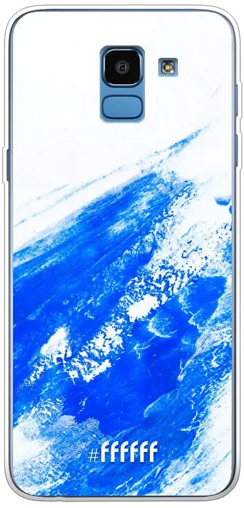 Blue Brush Stroke Galaxy J6 (2018)