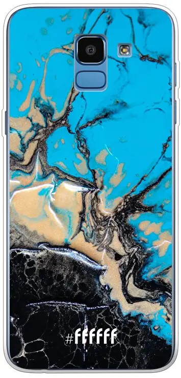 Blue meets Dark Marble Galaxy J6 (2018)