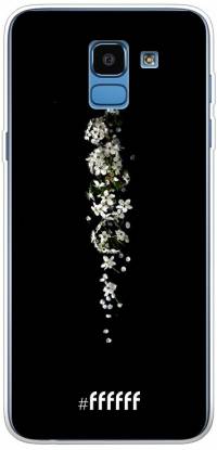 White flowers in the dark Galaxy J6 (2018)