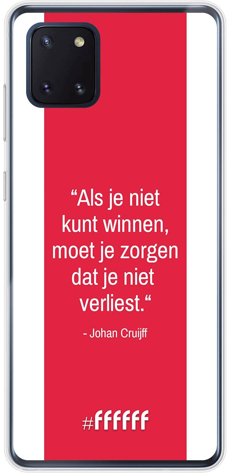 AFC Ajax Quote Johan Cruijff Galaxy Note 10 Lite