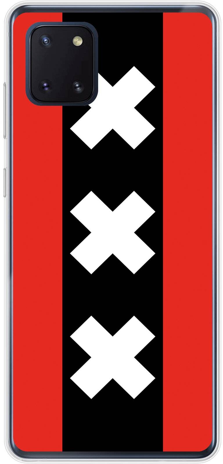 tandarts Bedoel Kruis aan Amsterdamse vlag (Samsung Galaxy Note 10 Lite) #ffffff telefoonhoesje • 6F