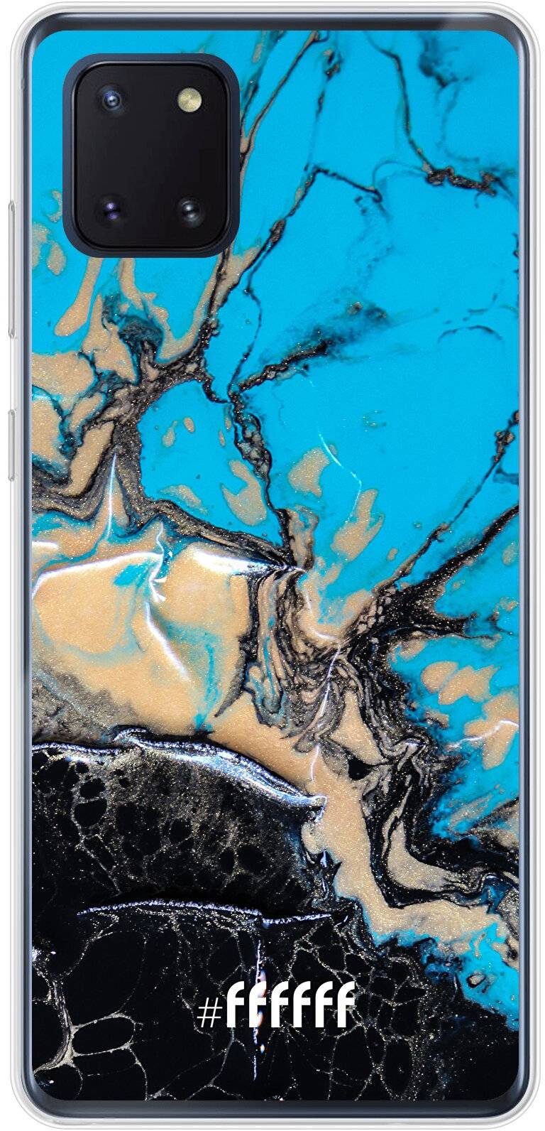 Blue meets Dark Marble Galaxy Note 10 Lite