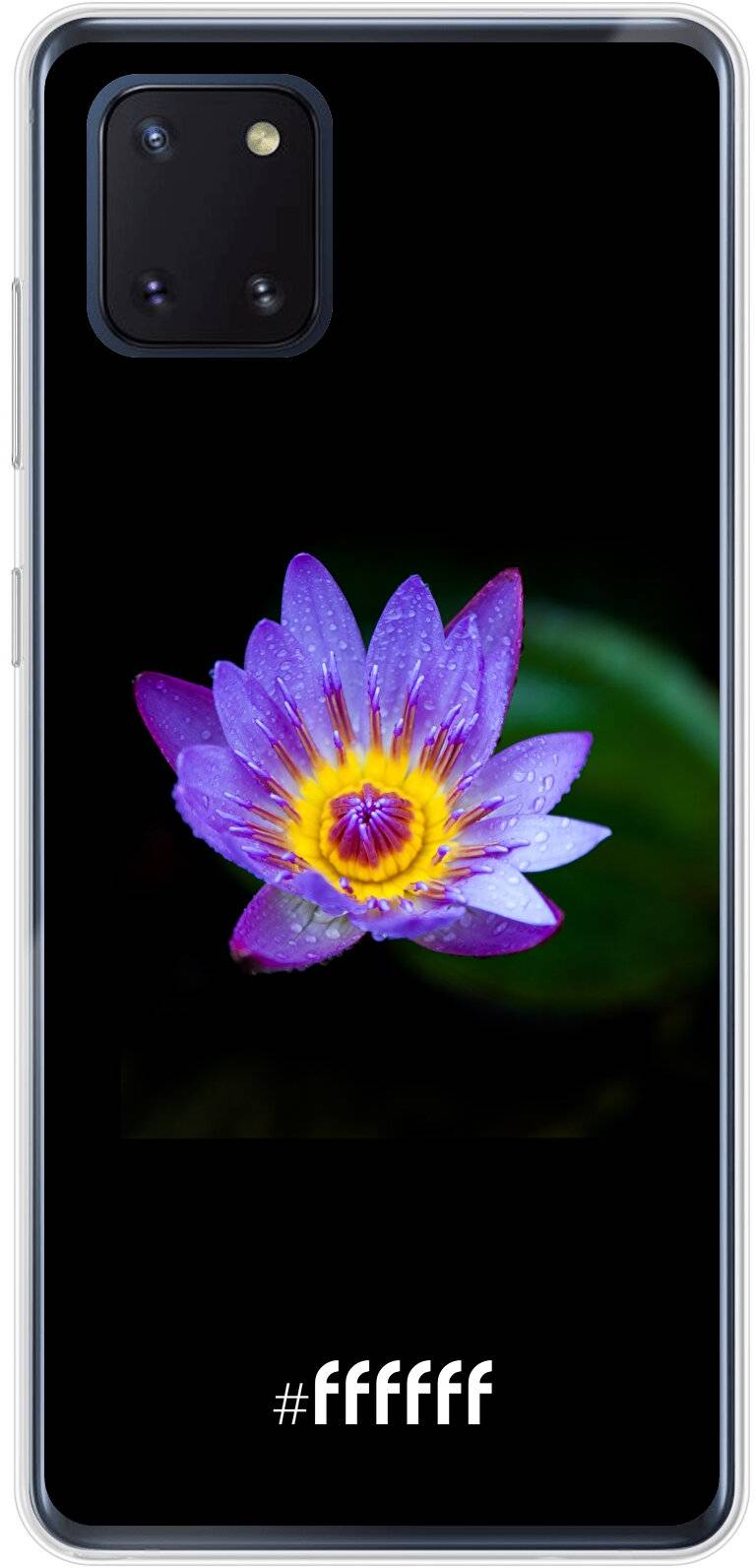Purple Flower in the Dark Galaxy Note 10 Lite