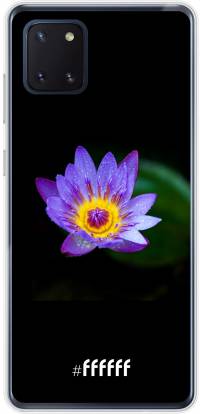 Purple Flower in the Dark Galaxy Note 10 Lite
