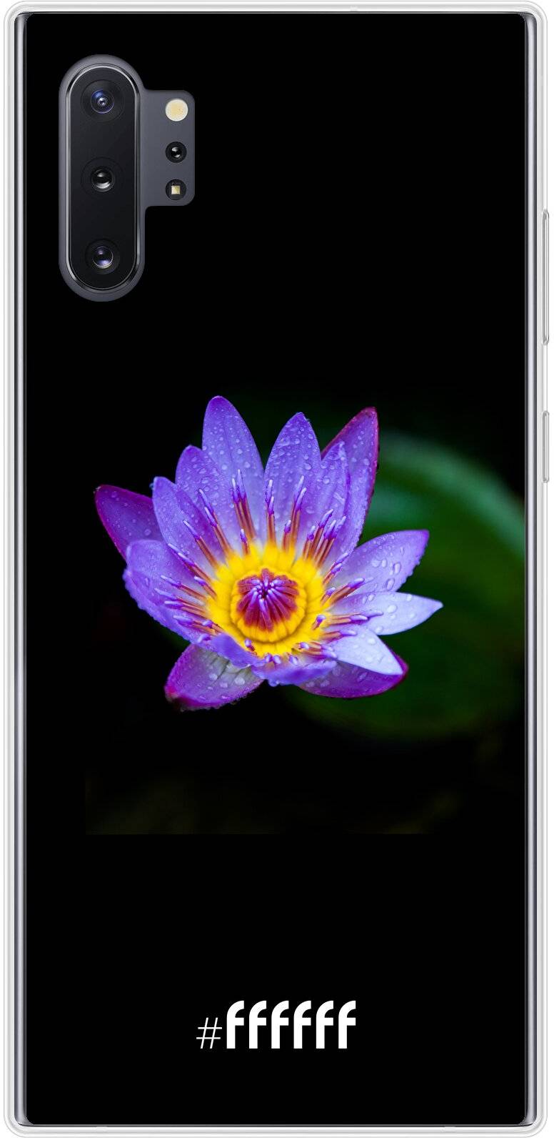Purple Flower in the Dark Galaxy Note 10 Plus