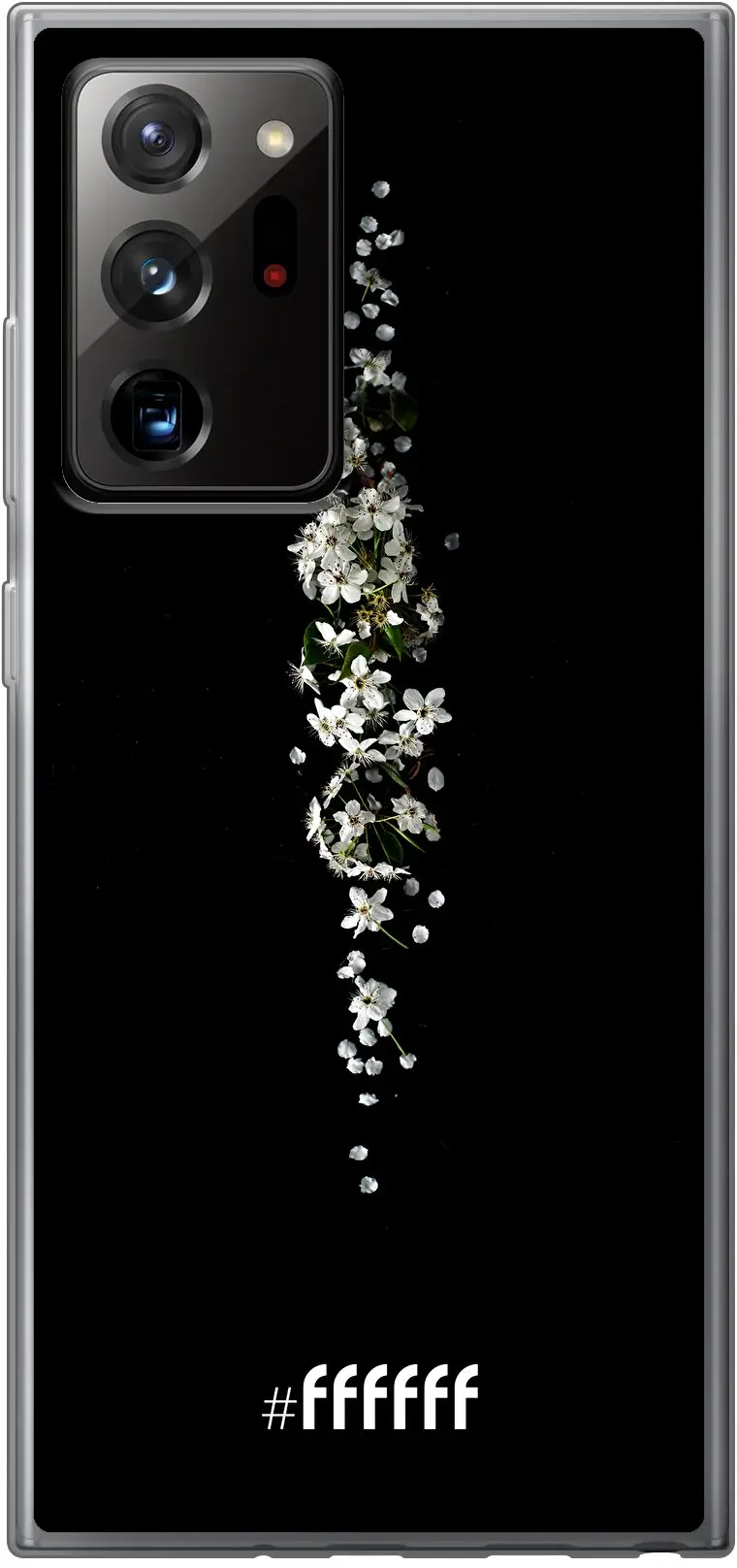 White flowers in the dark Galaxy Note 20 Ultra