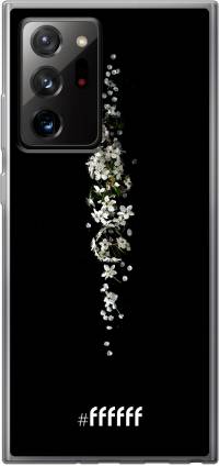 White flowers in the dark Galaxy Note 20 Ultra
