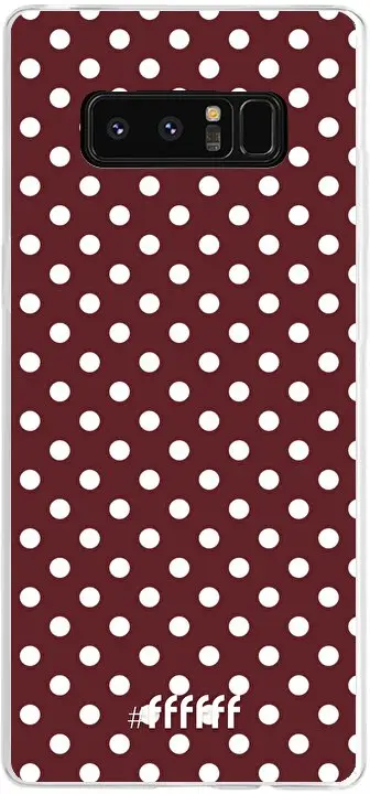 Burgundy Dots Galaxy Note 8