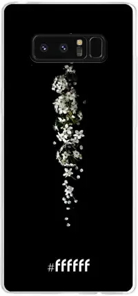 White flowers in the dark Galaxy Note 8