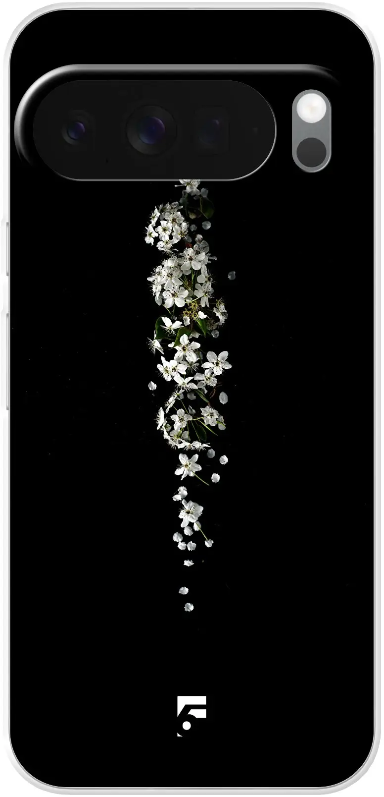 White flowers in the dark Pixel 10 Pro