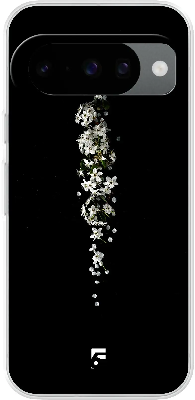 White flowers in the dark Pixel 10