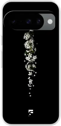 White flowers in the dark Pixel 10