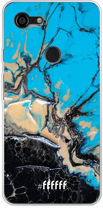 Blue meets Dark Marble Pixel 3 XL