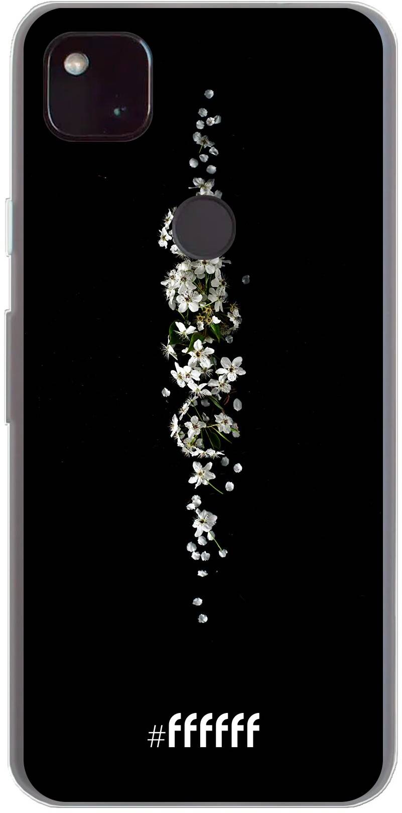 White flowers in the dark Pixel 4a 5G