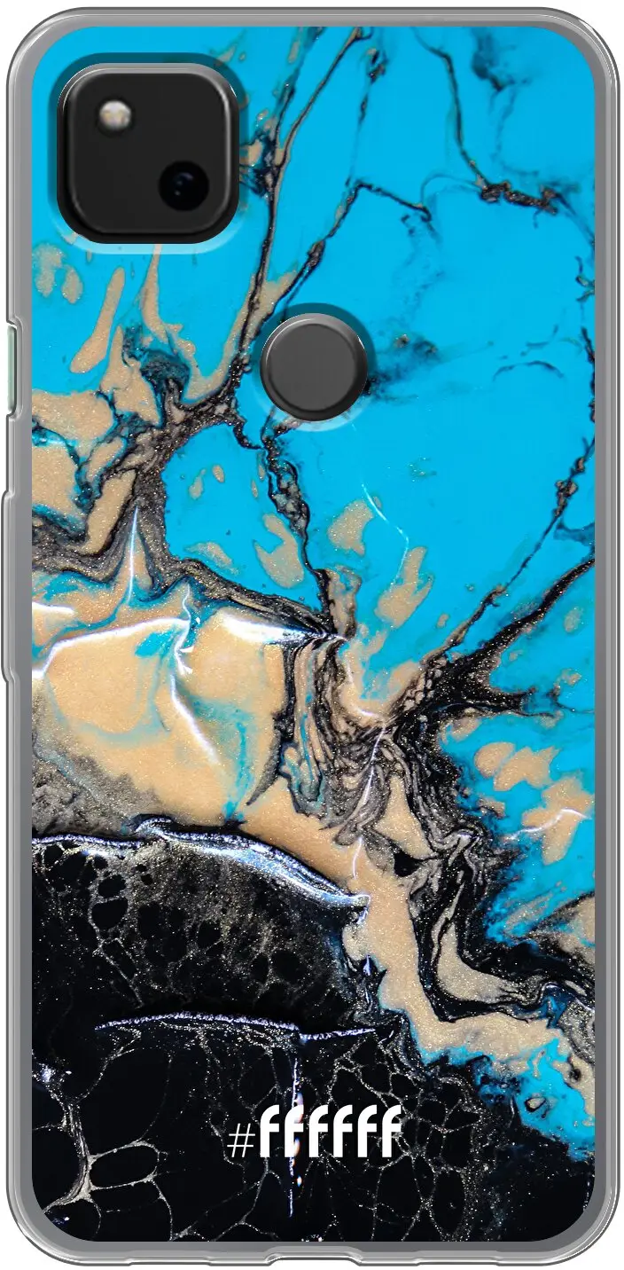 Blue meets Dark Marble Pixel 4a