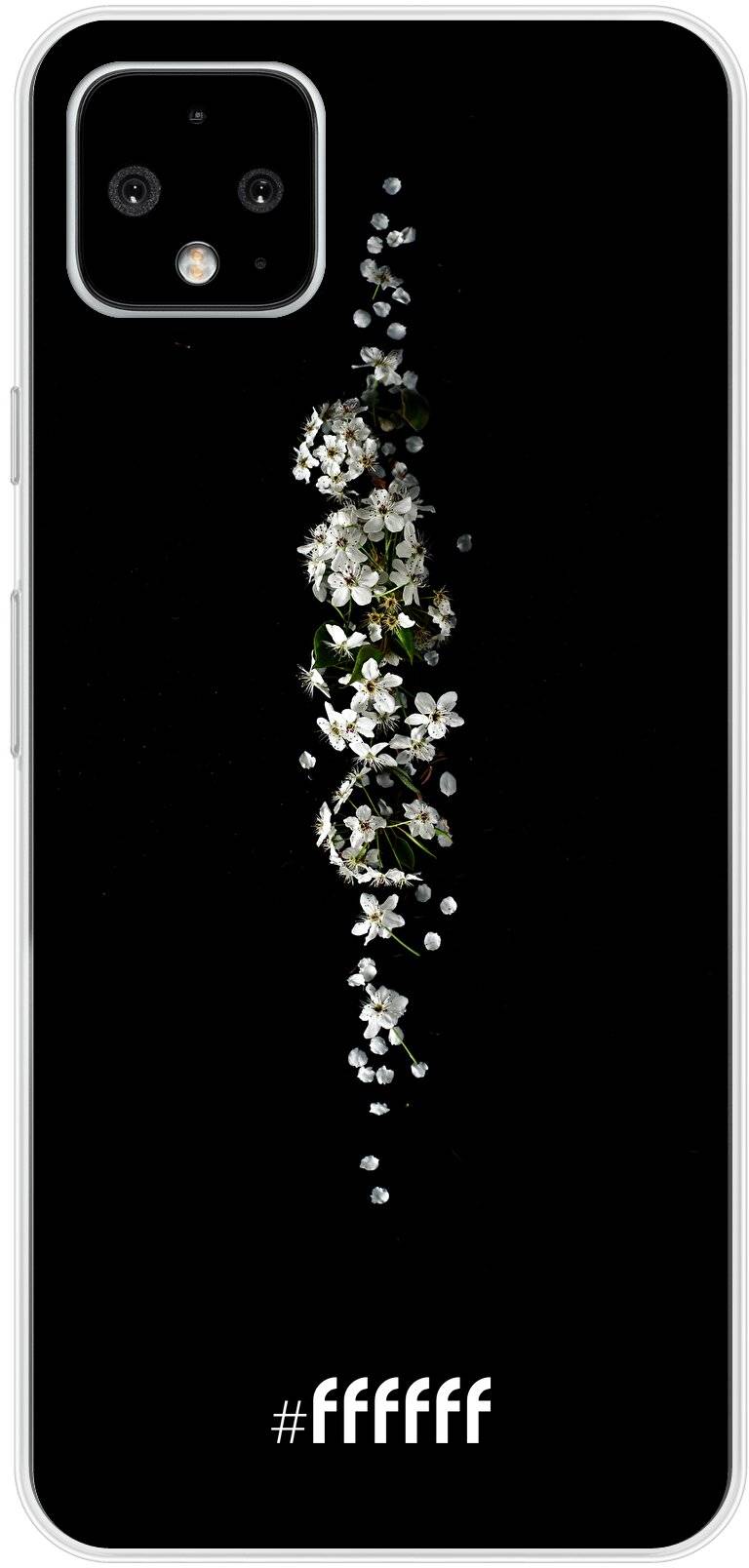 White flowers in the dark Pixel 4 XL