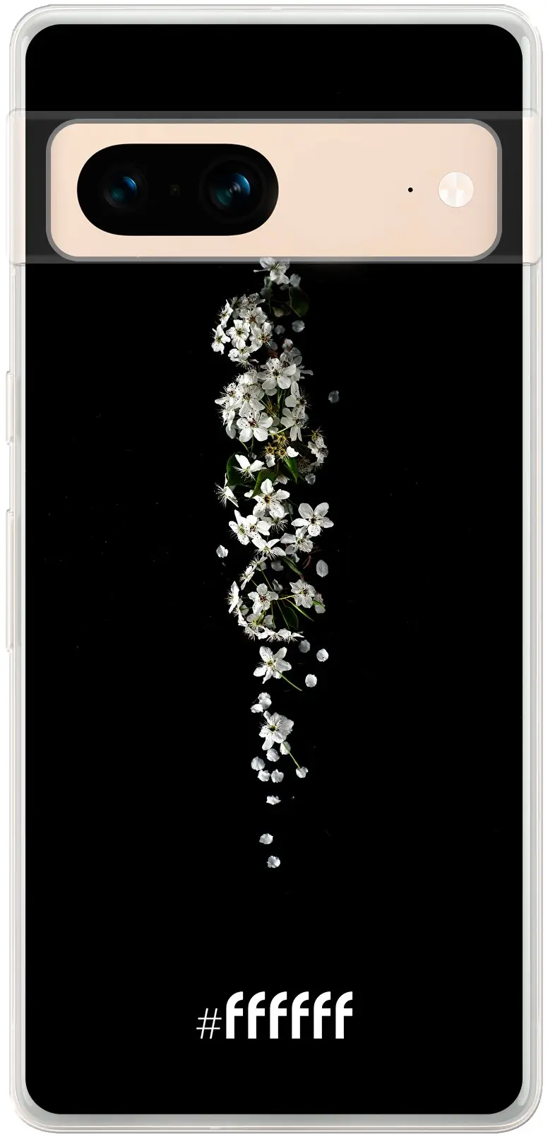 White flowers in the dark Pixel 7