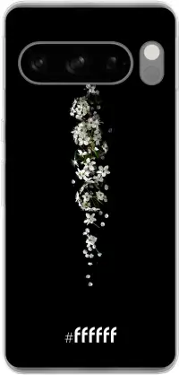 White flowers in the dark Pixel 8 Pro