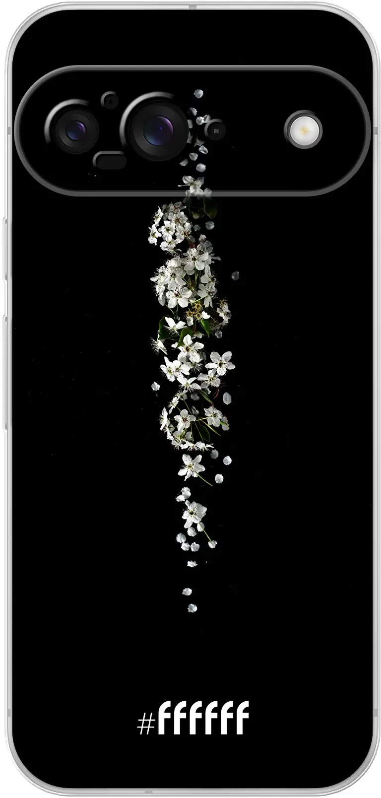 White flowers in the dark Pixel 9