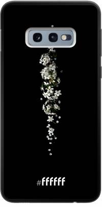 White flowers in the dark Galaxy S10e