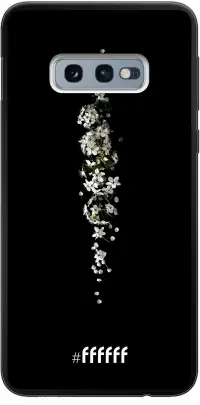 White flowers in the dark Galaxy S10e