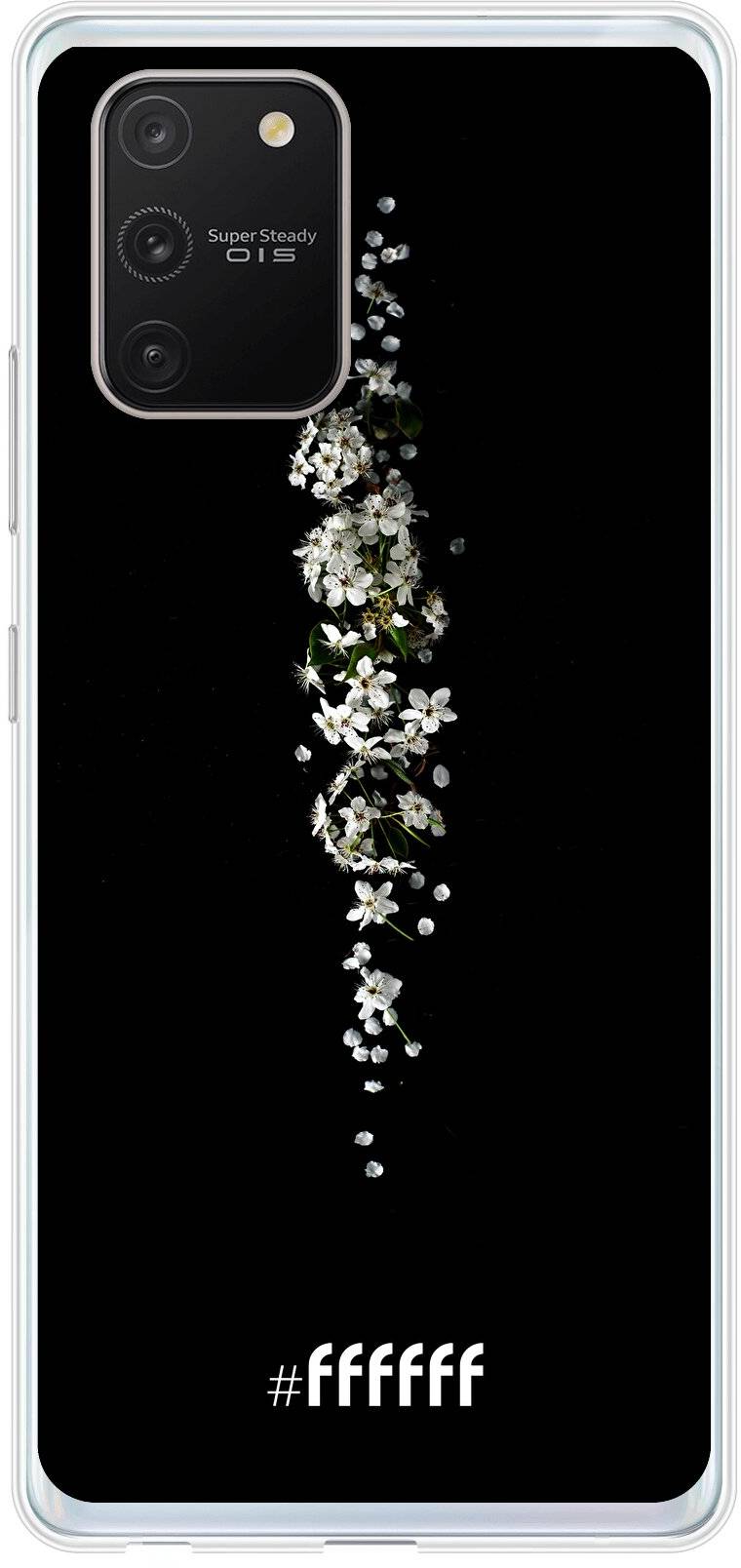 White flowers in the dark Galaxy S10 Lite